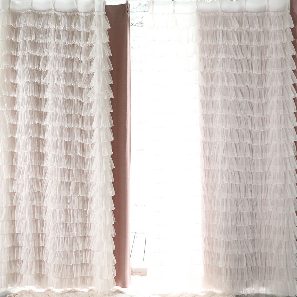 オーダーカーテン 英国風U型フリルカーテン、リボンフック 【公式通販】