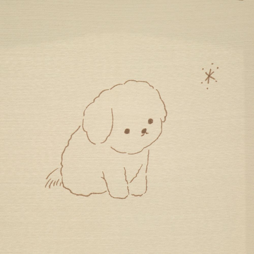 ユルットイヌ】 遮光2級 洗濯可 犬柄 ドレープカーテン | おしゃれな