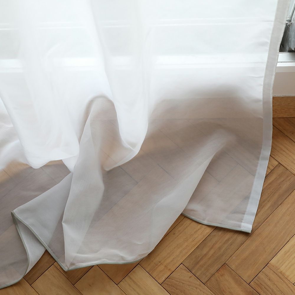 カラードラップパイピング】選べる2色 防炎 パイピング レースカーテン