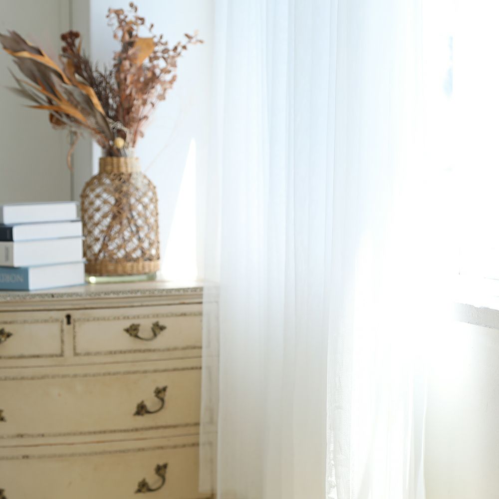 ダブルボリュームチュール（海外受注生産品）】2重カーテン 洗濯可