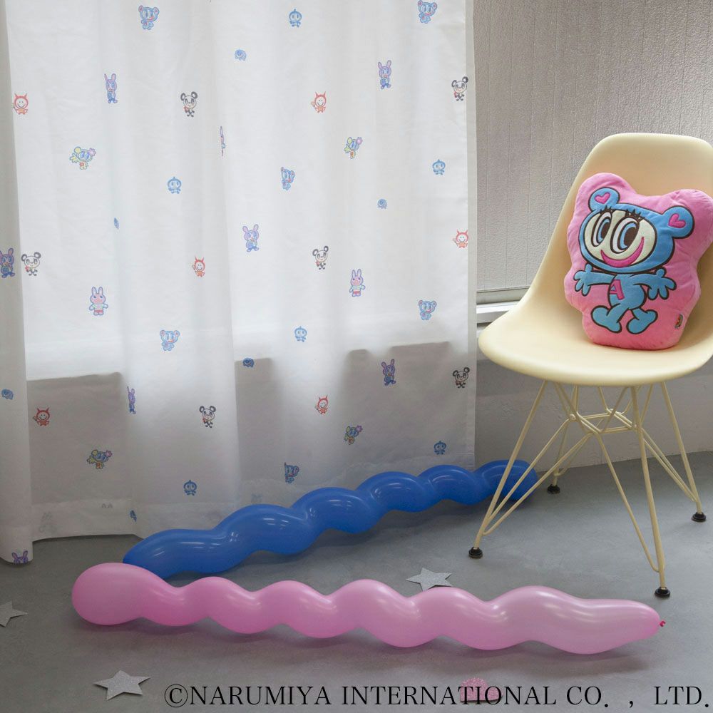 ANGEL BLUE】 オールフレンズ レースカーテン 洗濯可 UVカット