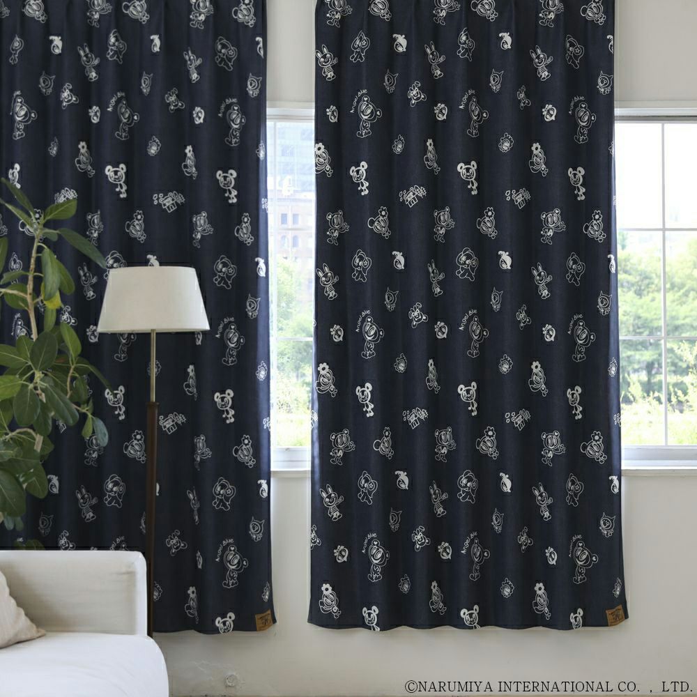 キャンディ・キャンディ布地カーテン サンリオ キキララ コットンキャンディ 3級 遮光カーテン と ボイル